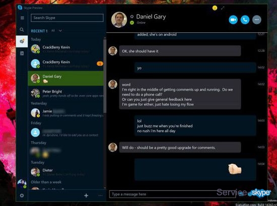 skype新版本界面,黑暗主題,多賬號支持
